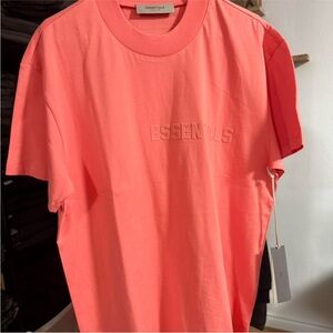 Essentials Vibrant Coral Short Sleeve Tee